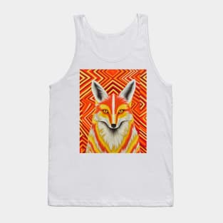 Spectrum Fox: Radiant Op Art Red Fox Tank Top